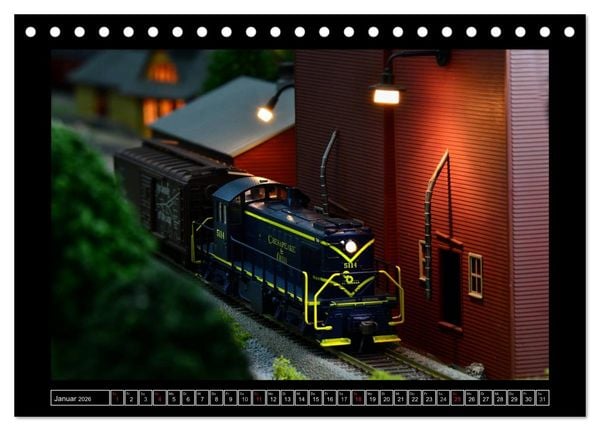 Produktbild: Amerikanische Modelleisenbahnen (Tischkalender 2026 DIN A5 quer), CALVENDO Monatskalender