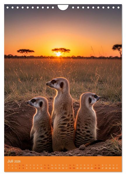 Produktbild: Tiere in der Savanne (Wandkalender 2026 DIN A4 hoch), CALVENDO Monatskalender