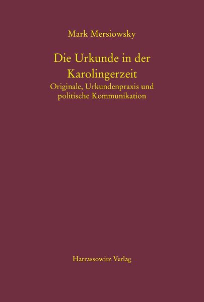 Produktbild: Die Urkunde in der Karolingerzeit