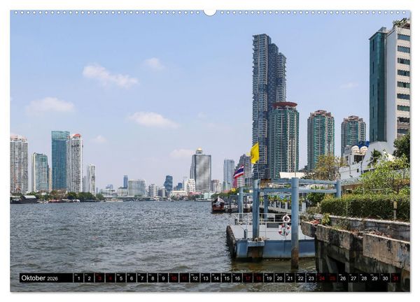 Produktbild: Bangkok - pulsierende Hauptstadt Thailands (hochwertiger Premium Wandkalender 2026 DIN A2 quer), Kunstdruck in Hochglanz