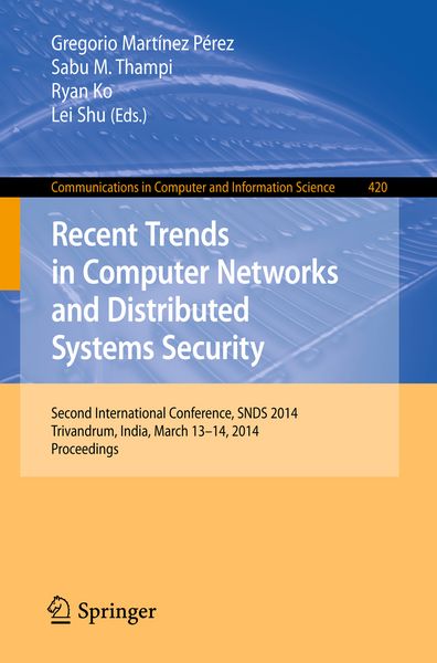Produktbild: Recent Trends in Computer Networks and Distributed Systems Security