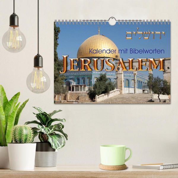 Produktbild: Jerusalem. Kalender mit Bibelworten (Wandkalender 2026 DIN A4 quer), CALVENDO Monatskalender