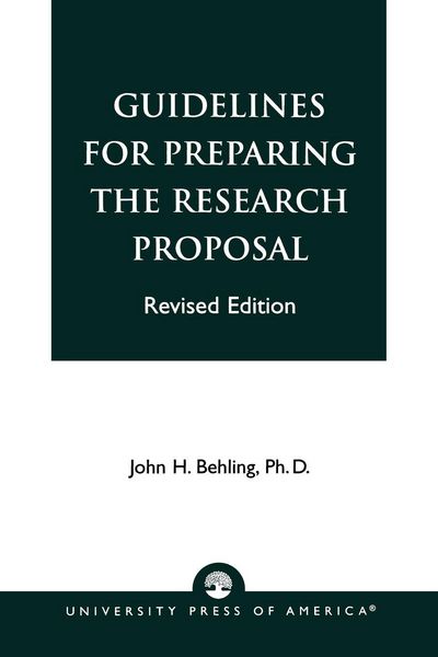 Produktbild: Guidelines for Preparing the Research Proposal