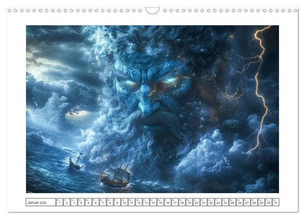 Produktbild: Die G&ouml;tter des Nordens (Wandkalender 2026 DIN A3 quer), CALVENDO Monatskalender