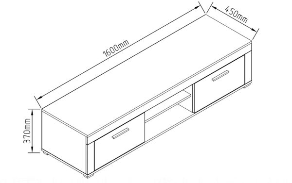 Produktbild: Holz TV Lowboard M&ouml;bel Fernsehschrank Usilo XL