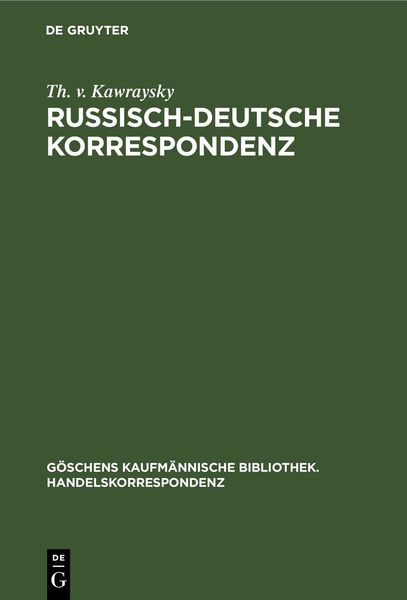 Produktbild: Russisch-Deutsche Korrespondenz