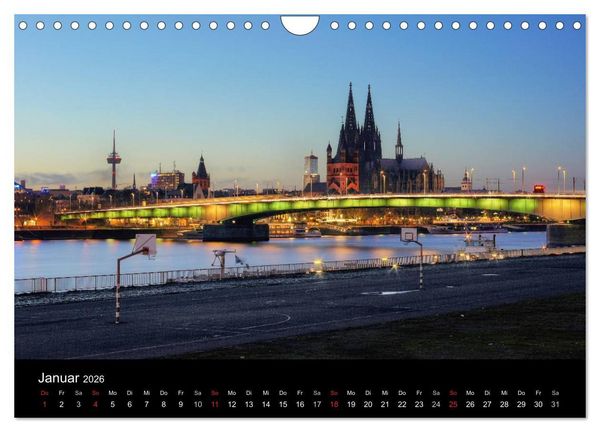 Produktbild: k&ouml;ln dunkelbunt II &ndash; Die Stadt leuchtet! (Wandkalender 2026 DIN A4 quer), CALVENDO Monatskalender