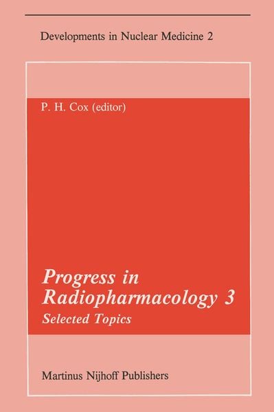 Produktbild: Progress in Radiopharmacology 3