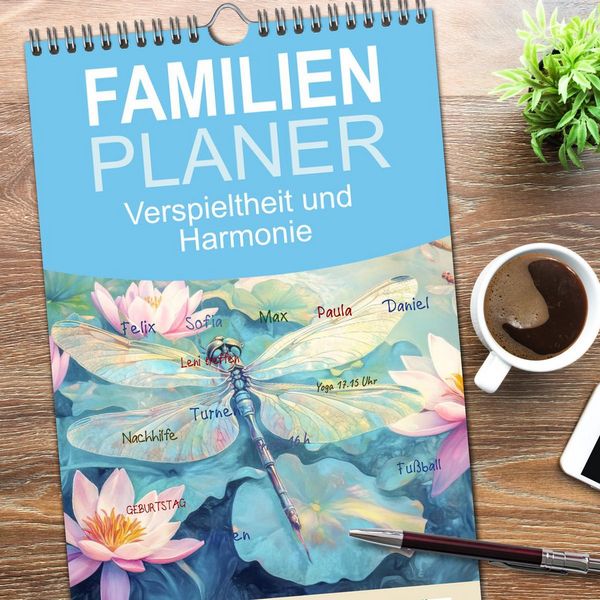 Produktbild: Familienplaner 2026 - Verspieltheit und Harmonie mit 5 Spalten (Wandkalender, 21 x 45 cm) CALVENDO