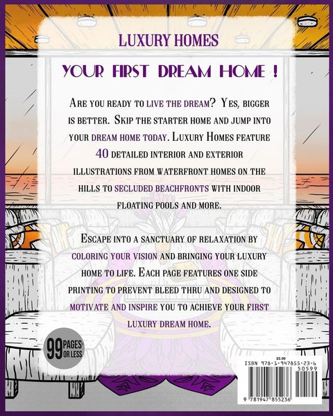 Produktbild: Adult Coloring Book Luxury Homes