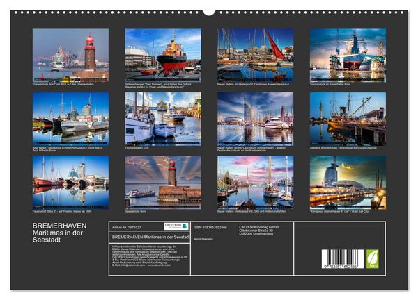 Produktbild: BREMERHAVEN Maritimes in der Seestadt (hochwertiger Premium Wandkalender 2026 DIN A2 quer), Kunstdruck in Hochglanz