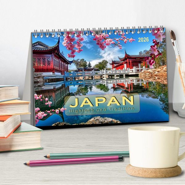 Produktbild: Japan - Hightech und Tradition (Tischkalender 2026 DIN A5 quer), CALVENDO Monatskalender