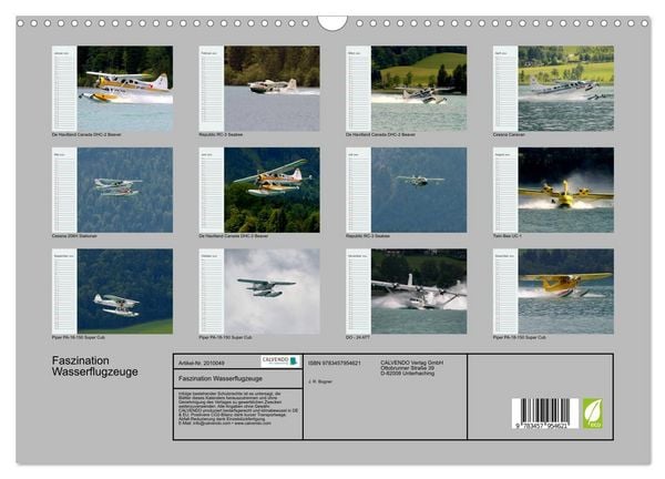 Produktbild: Faszination Wasserflugzeuge (Wandkalender 2026 DIN A3 quer), CALVENDO Monatskalender