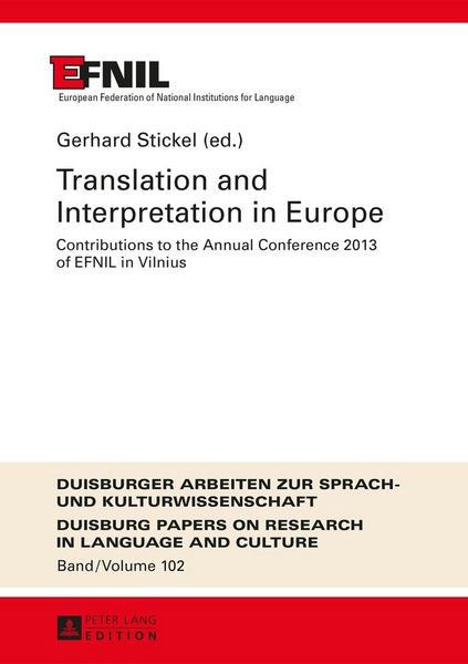 Produktbild: Translation and Interpretation in Europe