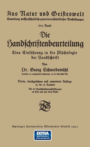 Produktbild: Die Handschriftenbeurteilung