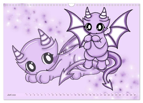 Produktbild: niedliche Kawaii Tiere (Wandkalender 2026 DIN A3 quer), CALVENDO Monatskalender