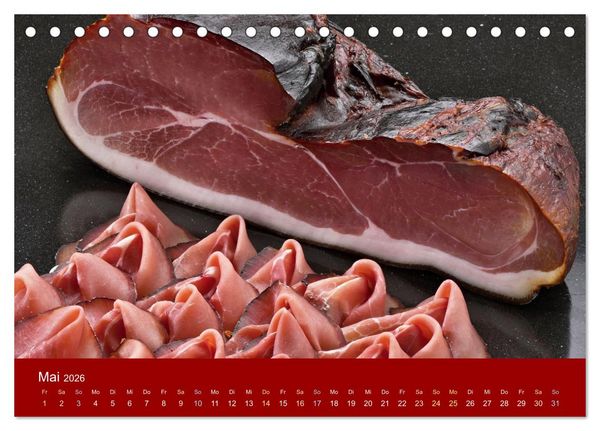Produktbild: Schinken und Wurst (Tischkalender 2026 DIN A5 quer), CALVENDO Monatskalender