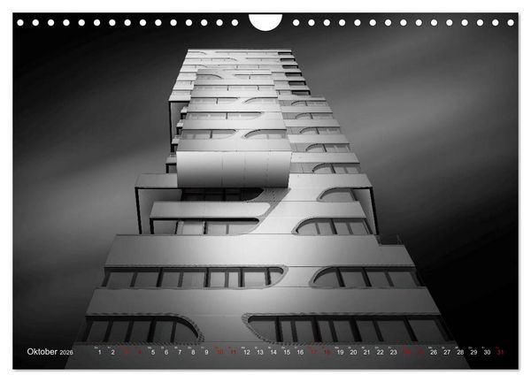 Produktbild: Monochrome Architektur (Wandkalender 2026 DIN A4 quer), CALVENDO Monatskalender