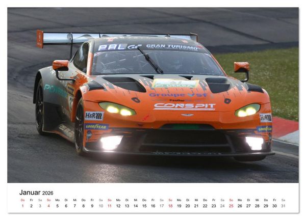 Produktbild: Supersportwagen auf der Rennstrecke (Wandkalender 2026 DIN A2 quer), CALVENDO Monatskalender