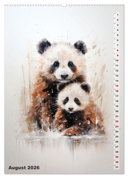 Produktbild: Niedliche Tierfamilien (hochwertiger Premium Wandkalender 2026 DIN A2 hoch), Kunstdruck in Hochglanz