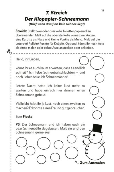 Produktbild: Die lustigsten Wichtelbriefe f&uuml;r Kinder | Zum Ausschneiden & sofort Verwenden | Interaktives Adventskalender-Buch