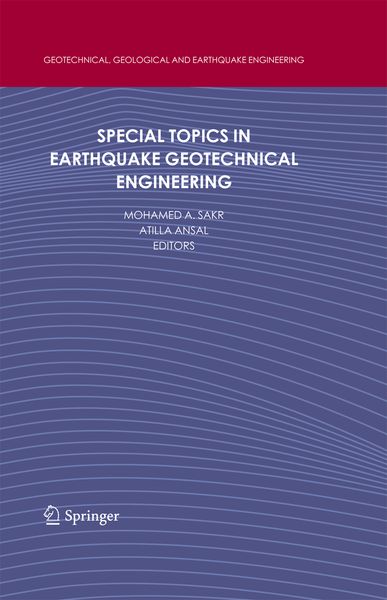 Produktbild: Special Topics in Earthquake Geotechnical Engineering