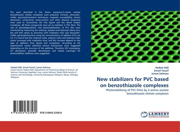 Produktbild: New stabilizers for PVC based on benzothiazole complexes