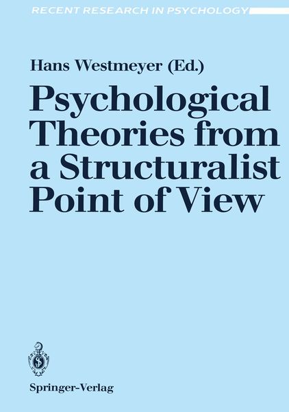 Produktbild: Psychological Theories from a Structuralist Point of View
