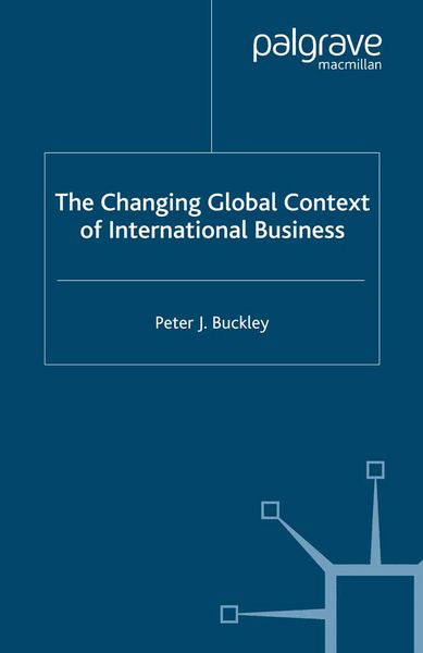 Produktbild: The Changing Global Context of International Business