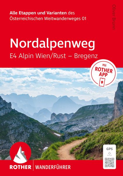 Produktbild: ROTHER Wanderf&uuml;hrer Nordalpenweg E4 Alpin Wien / Rust &ndash; Bregenz