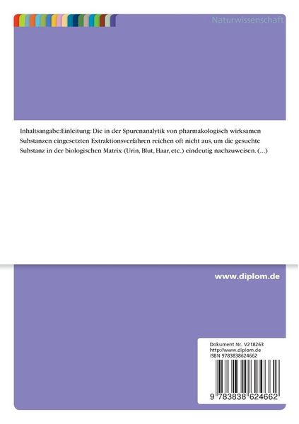Produktbild: Aufreinigung und Konzentrierung anaboler Steroide mittels der Immunoaffinit&auml;tschromatographie