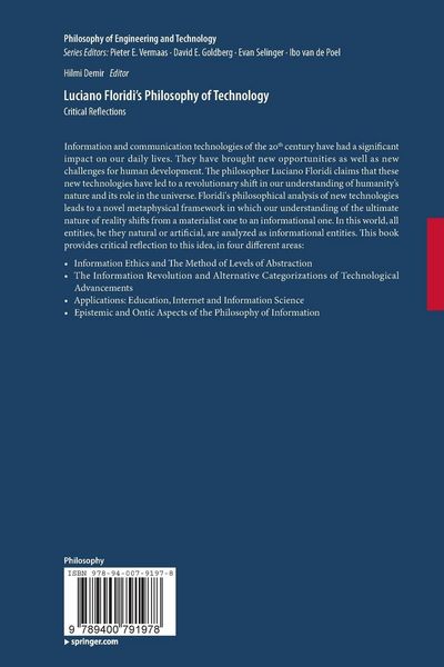 Produktbild: Luciano Floridi&rsquo;s Philosophy of Technology
