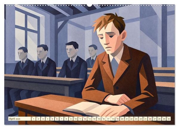 Produktbild: Hermann Hesse. Sein Leben, seine Werke (hochwertiger Premium Wandkalender 2026 DIN A2 quer), Kunstdruck in Hochglanz