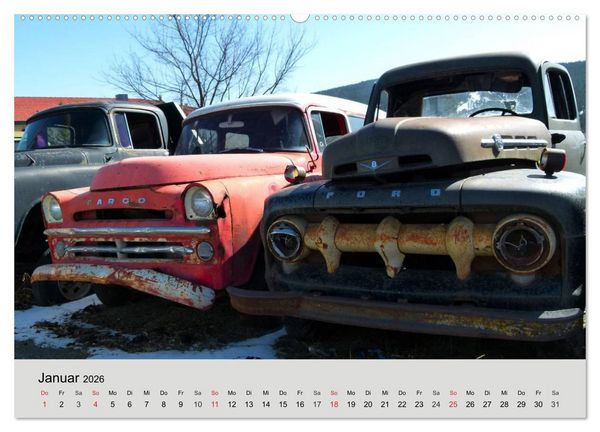 Produktbild: Rostige Autos. Faszination U.S. Wracks (hochwertiger Premium Wandkalender 2026 DIN A2 quer), Kunstdruck in Hochglanz