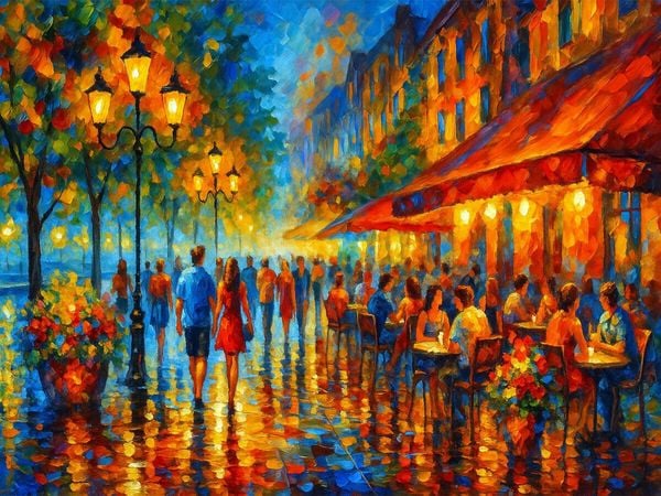 Produktbild: CALVENDO Puzzle Nachmittags in der Stadt | 1000 Teile Lege-Gr&ouml;&szlig;e 64x48cm Foto-Puzzle f&uuml;r gl&uuml;ckliche Stunden