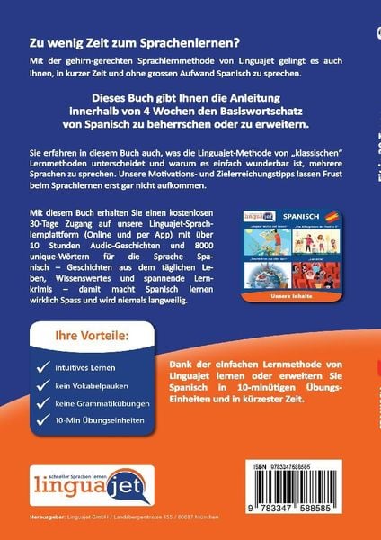 Produktbild: Spanisch lernen - in 30 Tagen zum Basiswortschatz