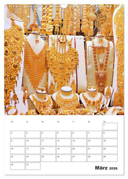 Produktbild: Dubai - Urlaubsplaner (Wandkalender 2026 DIN A3 hoch), CALVENDO Monatskalender