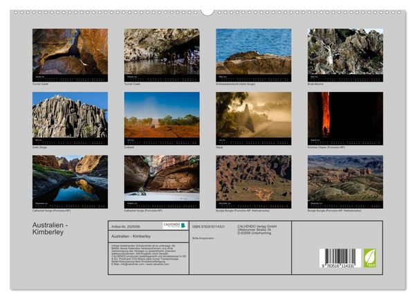 Produktbild: Australien - Kimberley (hochwertiger Premium Wandkalender 2026 DIN A2 quer), Kunstdruck in Hochglanz