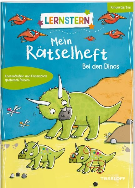 Produktbild: LERNSTERN. Mein R&auml;tselheft Kindergarten. Bei den Dinos