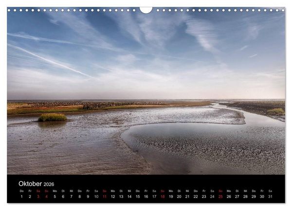Produktbild: Zeit f&uuml;r... Insel Neuwerk - Himmel, Deiche, Watt und Meer (Wandkalender 2026 DIN A3 quer), CALVENDO Monatskalender