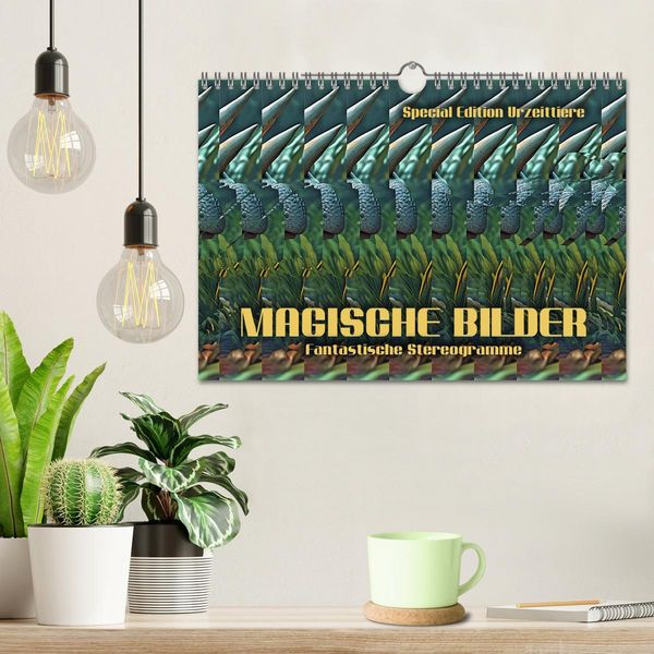Produktbild: Magische Bilder - fantastische Stereogramme (Wandkalender 2026 DIN A4 quer), CALVENDO Monatskalender
