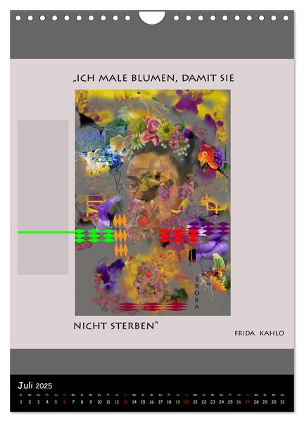 Produktbild: Frida Kahlo - Zitate im Dialog (Wandkalender 2025 DIN A4 hoch), CALVENDO Monatskalender