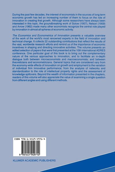 Produktbild: The Economics and Econometrics of Innovation