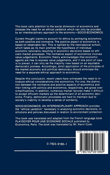 Produktbild: Socio-Economics: An Interdisciplinary Approach