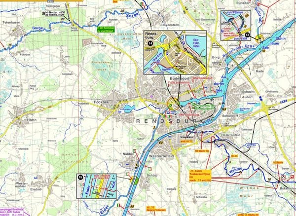 Produktbild: Wassersport-Wanderkarte / Deutschland Nordwest f&uuml;r Kanu- und Rudersport