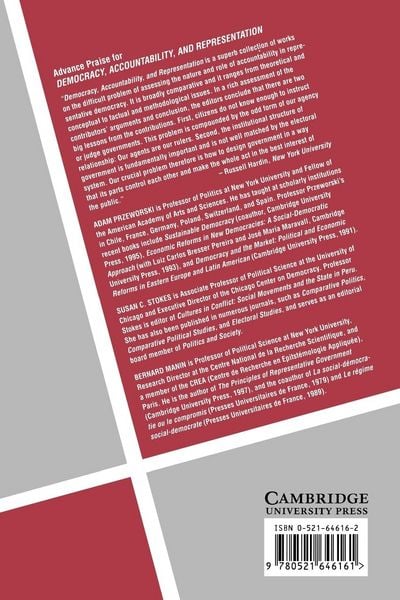 Produktbild: Democracy, Accountability, and Representation