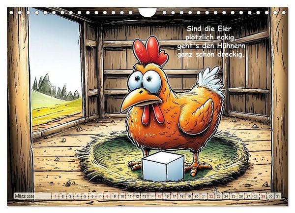 Produktbild: Bauernregeln, unsinnig und am&uuml;sant (Wandkalender 2026 DIN A4 quer), CALVENDO Monatskalender