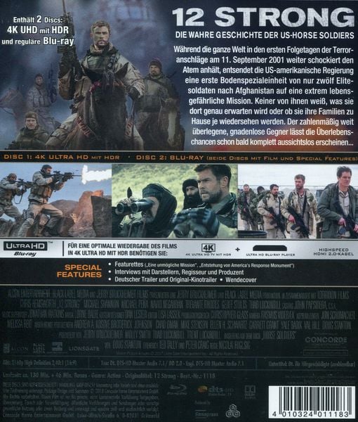 Produktbild: 12 Strong - Die wahre Geschichte der US-Horse Soldiers (4K Ultra HD) (+ Blu-ray 2D)