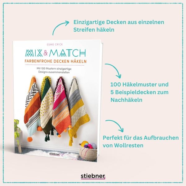 Produktbild: Mix & Match Farbenfrohe Decken h&auml;keln
