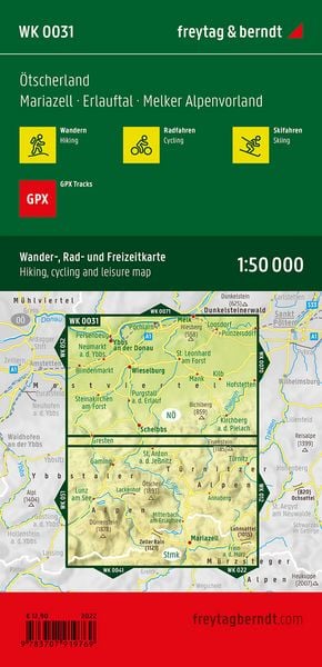 Produktbild: freytag & berndt Wanderkarte WK 0031 &Ouml;tscherland, Mariazell - Erlauftal - Melker Alpenvorland 1:50.000